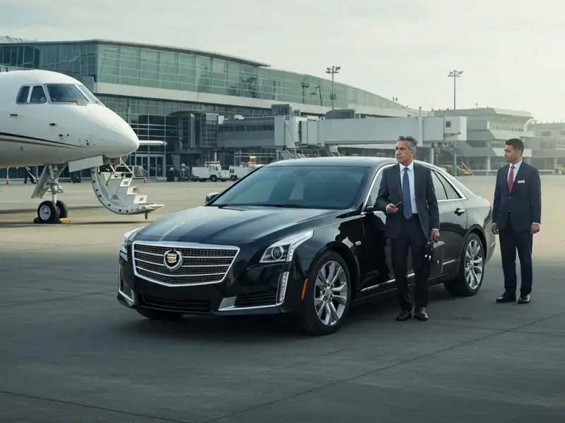Westfield Limo Service airport pickup vehicle